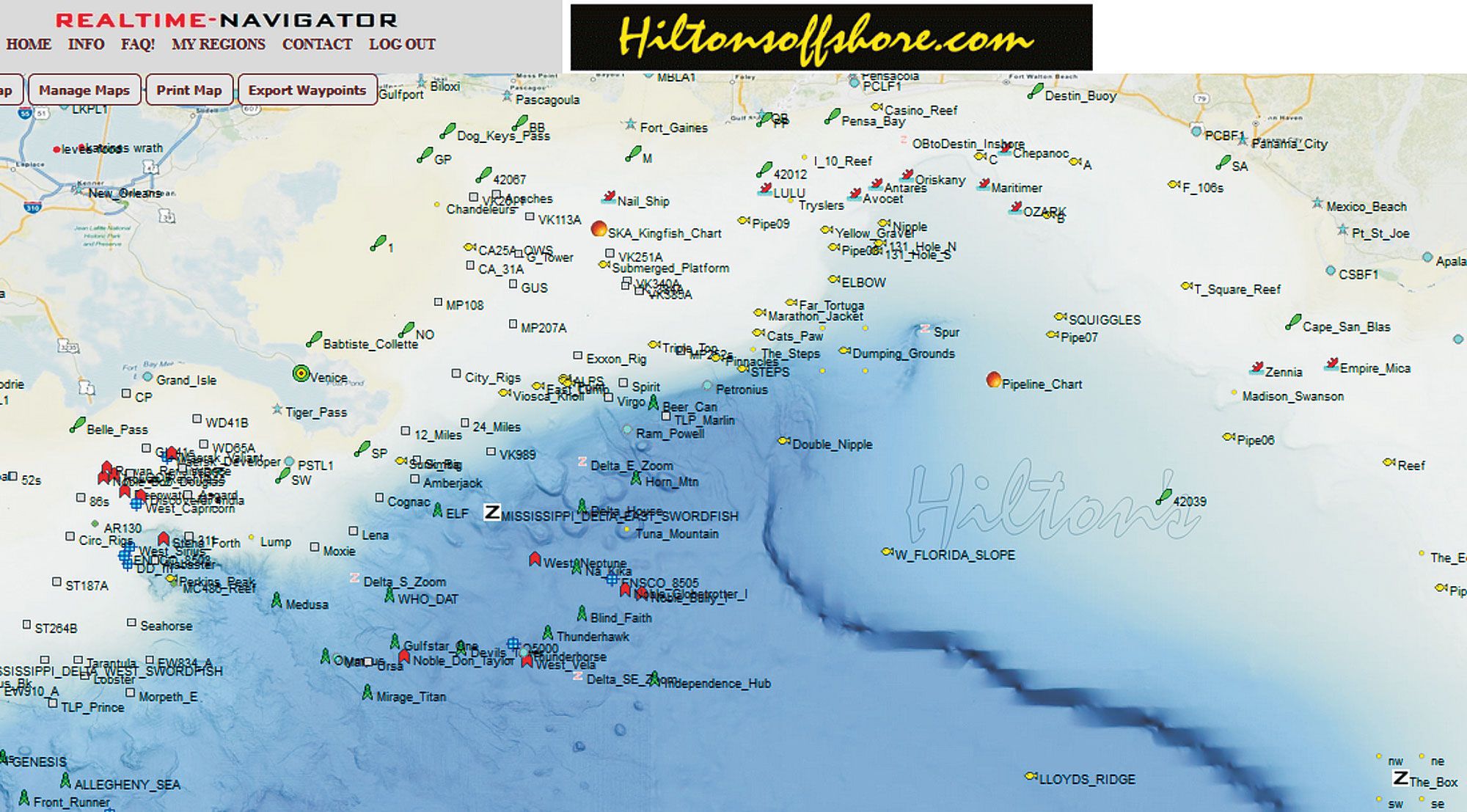Hilton S Offshore Charts
