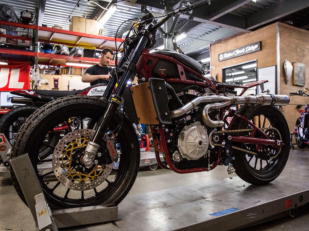 Travis Pastrana S Indian Scout Ftr750s Roland Sands Cycle World