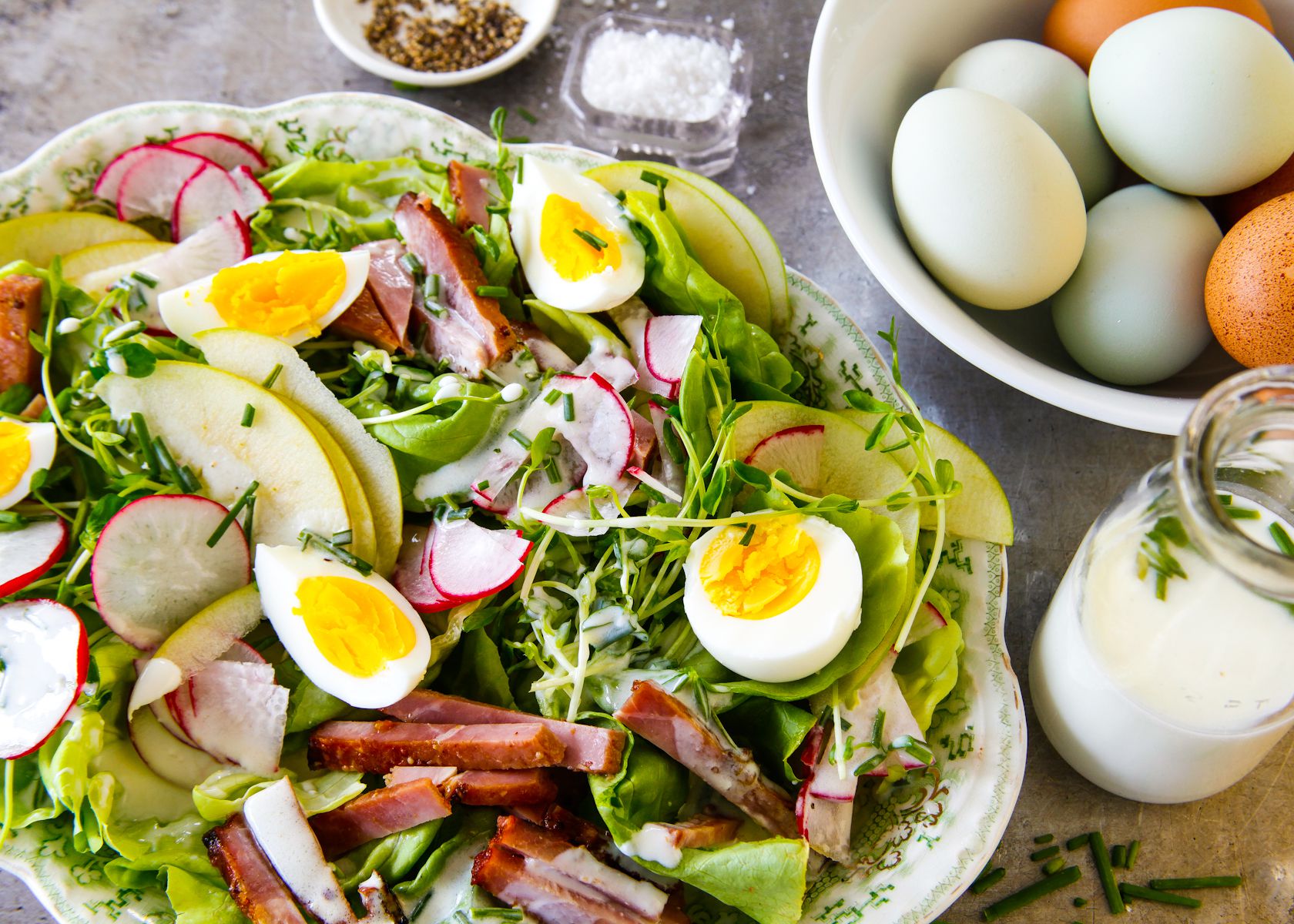 Recipe For Ham And Egg Salad With Creamy Dressing The Boston Globe