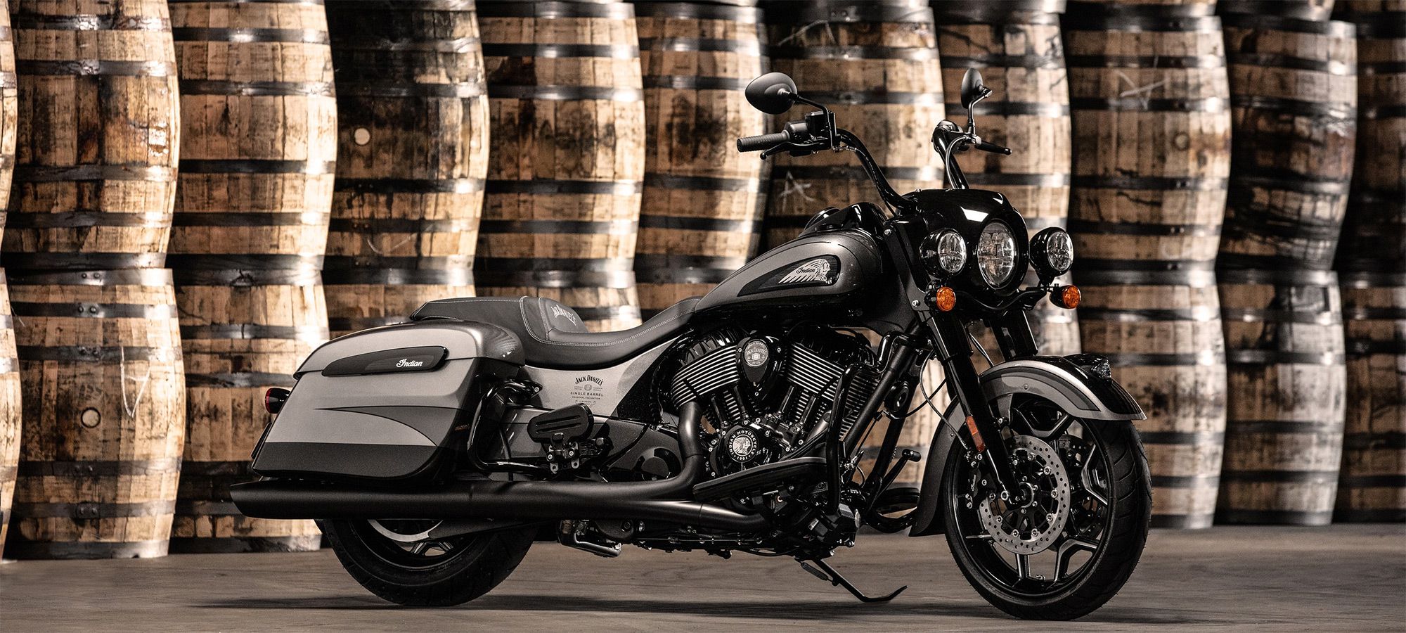 Jack Daniel S Single Barrel Select Spurs Indian Springfield Dark Horse Motorcycle Cruiser
