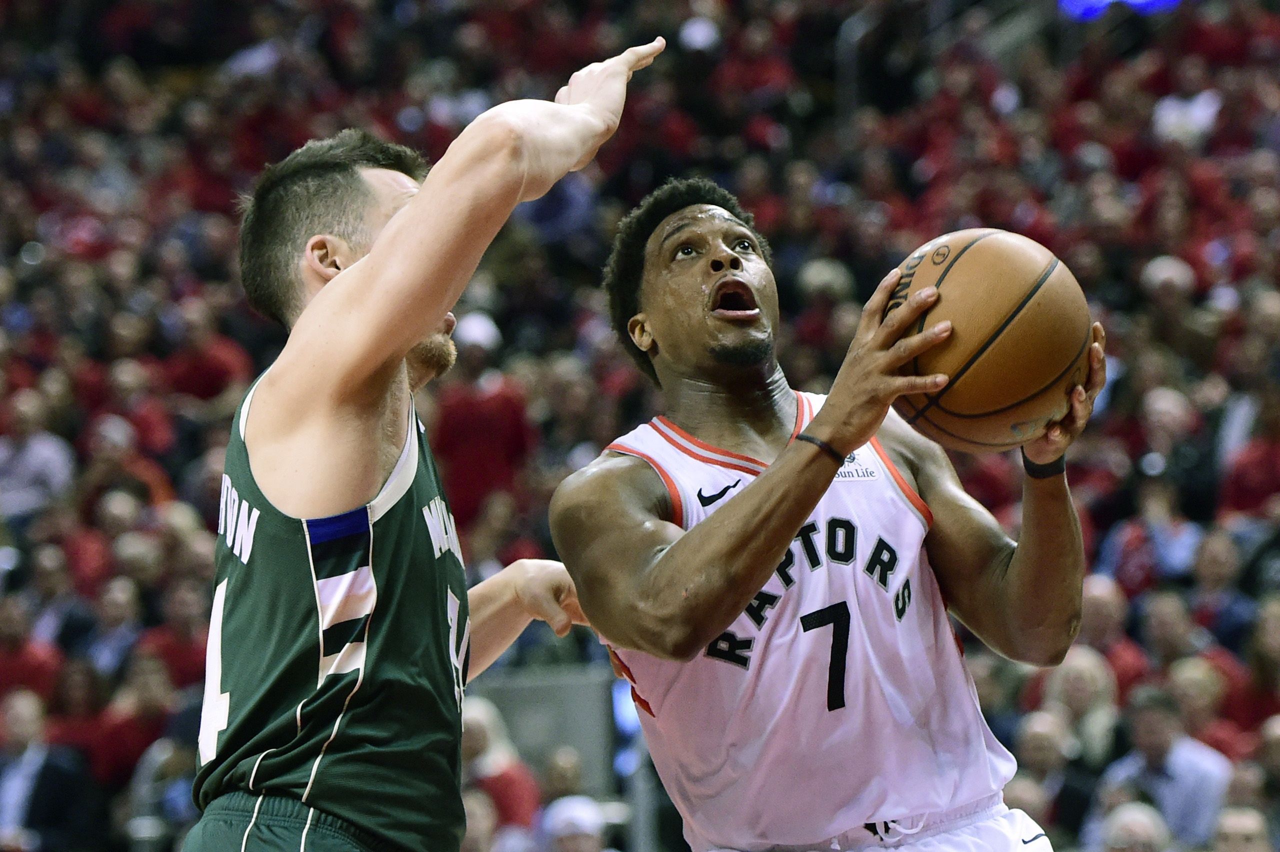 Kyle Lowry Has 25 As Raptors Rout Bucks To Even East Finals The Boston Globe