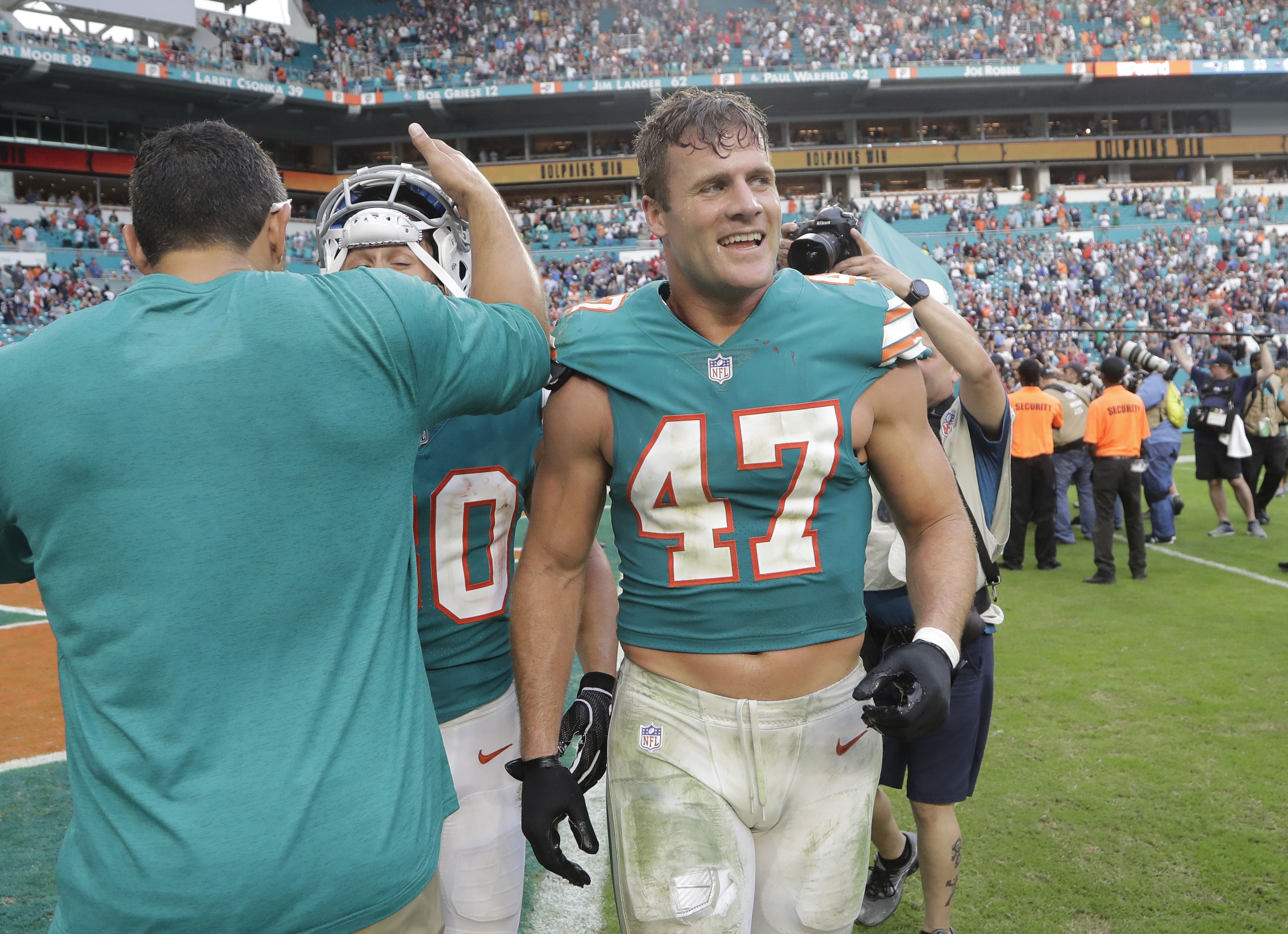 Youth Nike Kiko Alonso Aqua Miami Dolphins New 2018 Game Jersey